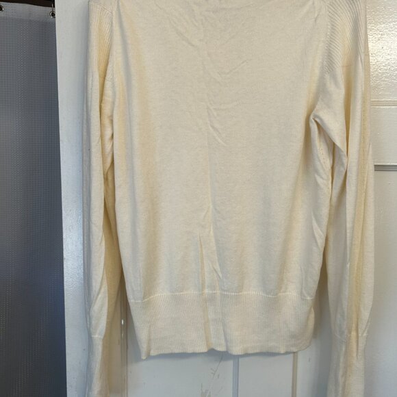 Lilly Pulitzer Cashmere Cotton Silk Blend Cardigan Sweater - Color: Coconut - Picture 2 of 7